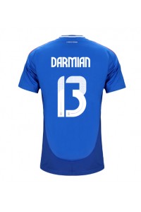 Italia Matteo Darmian #13 Jalkapallovaatteet Kotipaita EM-Kisat 2024 Lyhythihainen